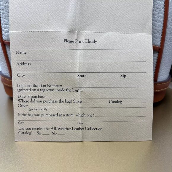 Vintage Dooney and Bourke Women's Cream All-Weather Leather Top Handle Bag Purse - Picture 3 of 15